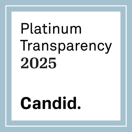 Animated GIF of Platinum Seal of Transparency badge from Candid and Four-Star rating badge from Charity Navigator