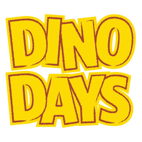 Bright yellow Dino Days wordmark