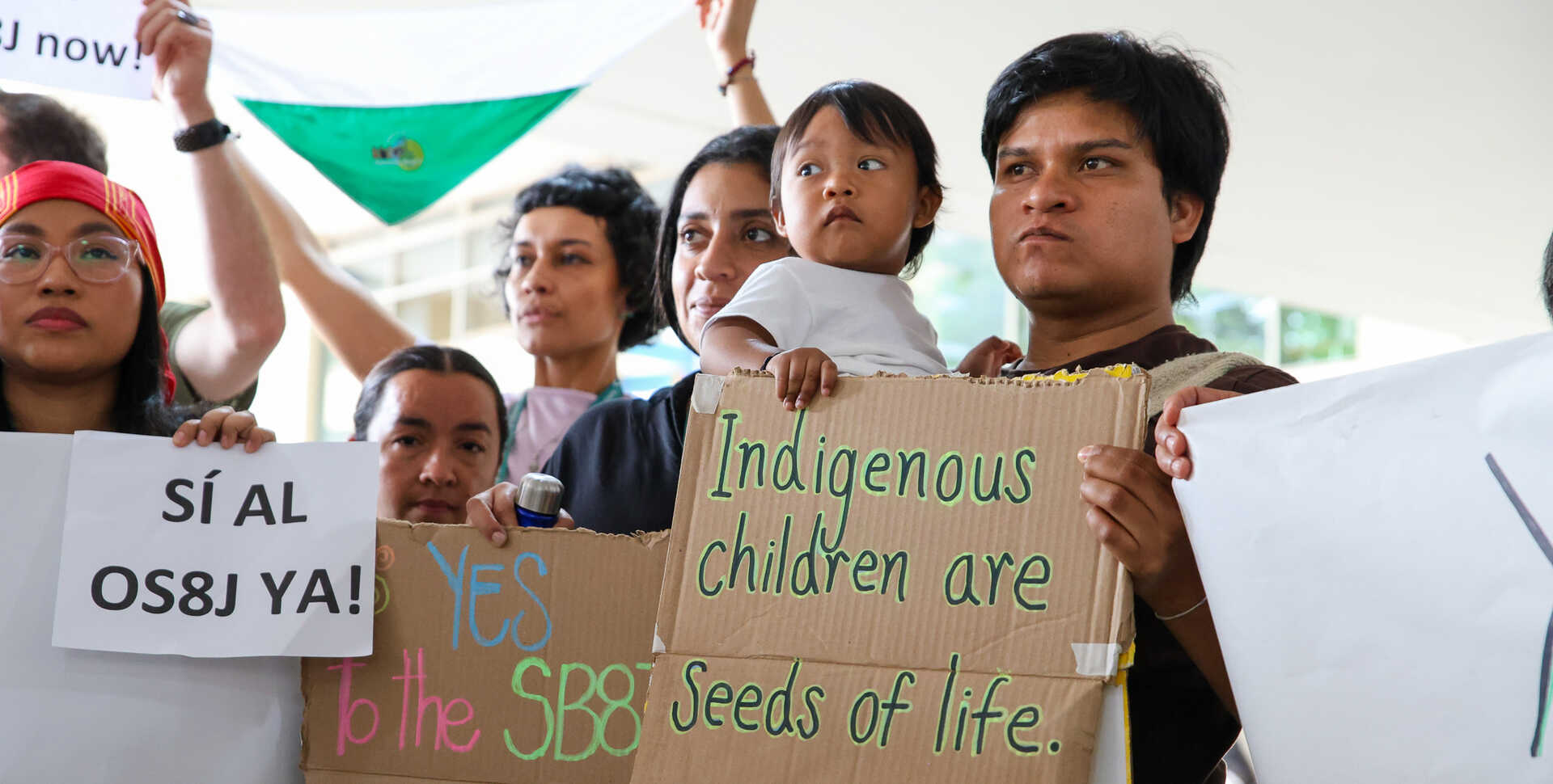 Activists of all ages and nationalities shared powerful messages of the importance of Indigenous representation during COP 16. Photo by IISD/ENB | Mike Muzurakis